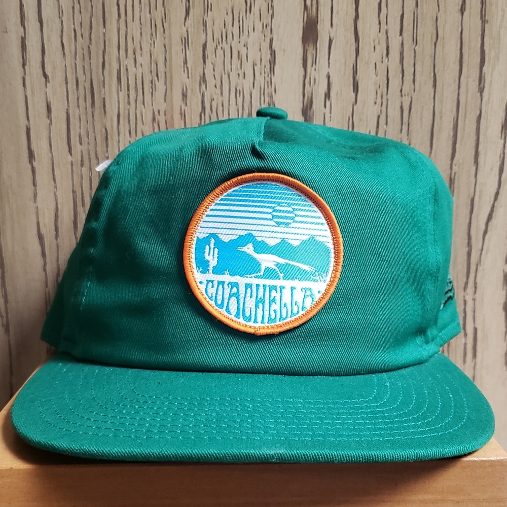 New Era COACHELLA Retro Desert Patch Green Hat Cap Leather Strap Snapback O/S